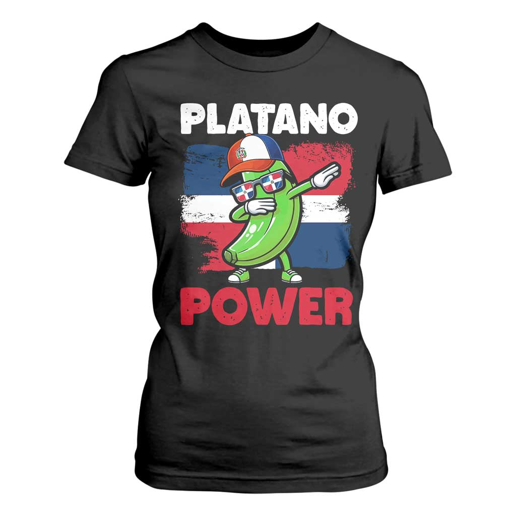 Platano Power T Shirt For Women Funny Dominican Republic Flag Baseball TS11 Black Print Your Wear