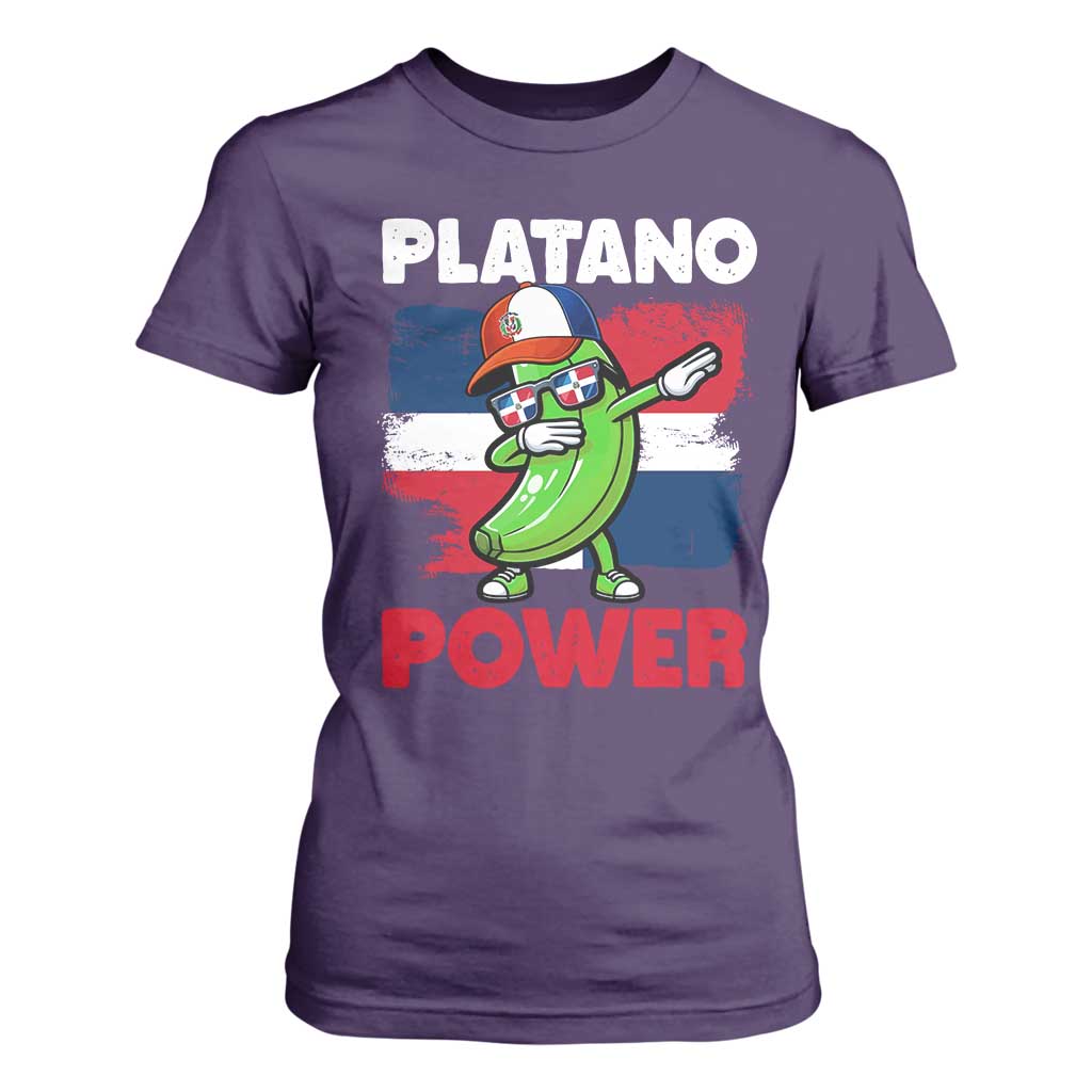 Platano Power T Shirt For Women Funny Dominican Republic Flag Baseball TS11 Purple Print Your Wear