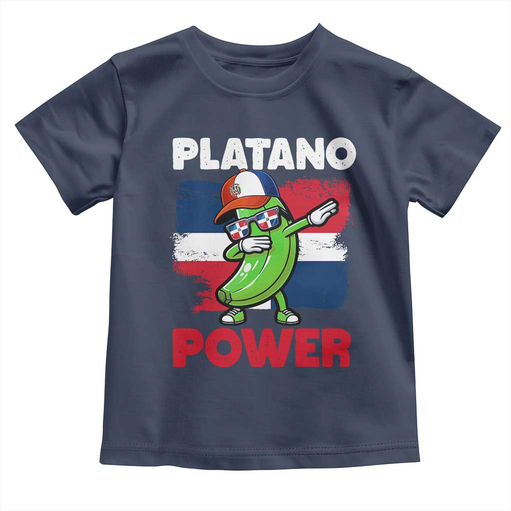 Platano Power Toddler T Shirt Funny Dominican Republic Flag Baseball TS11 Navy Print Your Wear