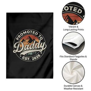 Promoted To Daddy Est 2026 Garden Flag Soon to Be Dad Retro Baby Announcement TS11 Print Your Wear