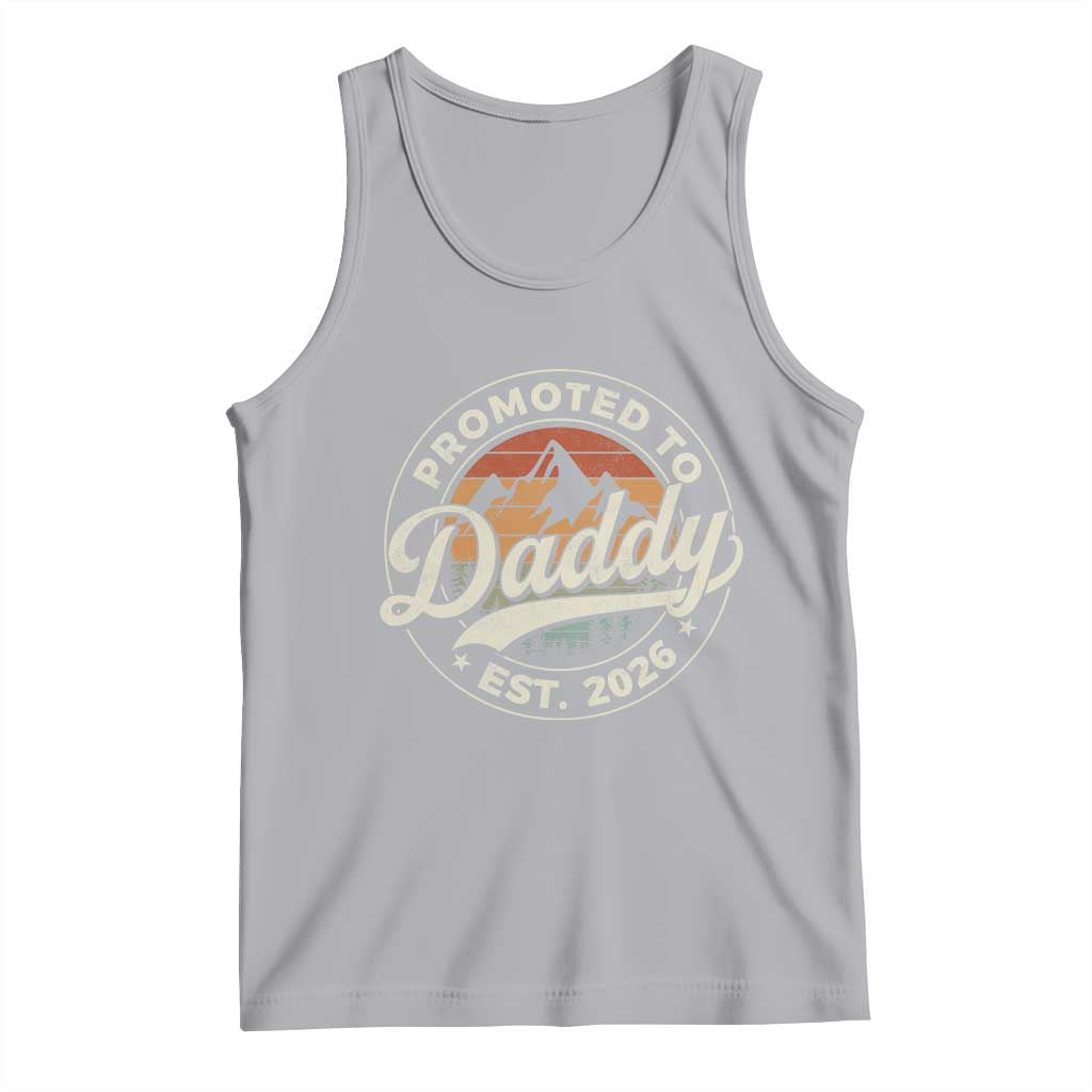 Promoted To Daddy Est 2026 Tank Top Soon to Be Dad Retro Baby Announcement TS11 Athletic Heather Print Your Wear