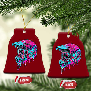 Motocross Helmet Drip Ice Cream Melt Graphic Dirt Bike Racing Ceramic Ornament TS11 Print Your Wear