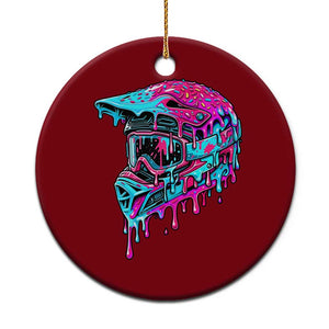 Motocross Helmet Drip Ice Cream Melt Graphic Dirt Bike Racing Ceramic Ornament TS11 1pc Red Print Your Wear