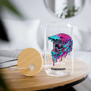 Motocross Helmet Drip Ice Cream Melt Graphic Dirt Bike Racing Glass Can TS11 Print Your Wear