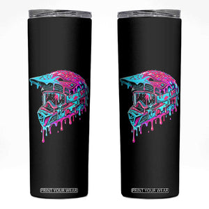 Motocross Helmet Drip Ice Cream Melt Graphic Dirt Bike Racing Skinny Tumbler TS11 Black Print Your Wear