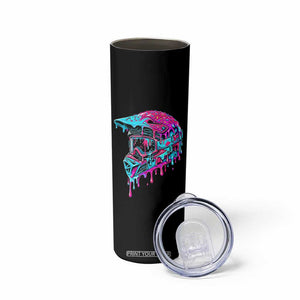 Motocross Helmet Drip Ice Cream Melt Graphic Dirt Bike Racing Skinny Tumbler TS11 Print Your Wear