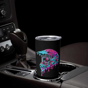 Motocross Helmet Drip Ice Cream Melt Graphic Dirt Bike Racing Tumbler Cup TS11 Print Your Wear