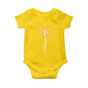 Pittsburgh Sport Retro Baseball Flower Baby Onesie Funny Game Day TS11 Daisy Print Your Wear