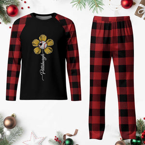 Pittsburgh Sport Retro Baseball Flower Plaid Pajama Set Funny Game Day TS11 Buffalo Plaid Print Your Wear
