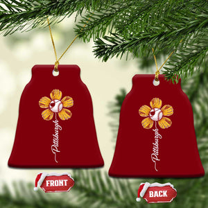 Pittsburgh Sport Retro Baseball Flower Ceramic Ornament Funny Game Day TS11 Print Your Wear