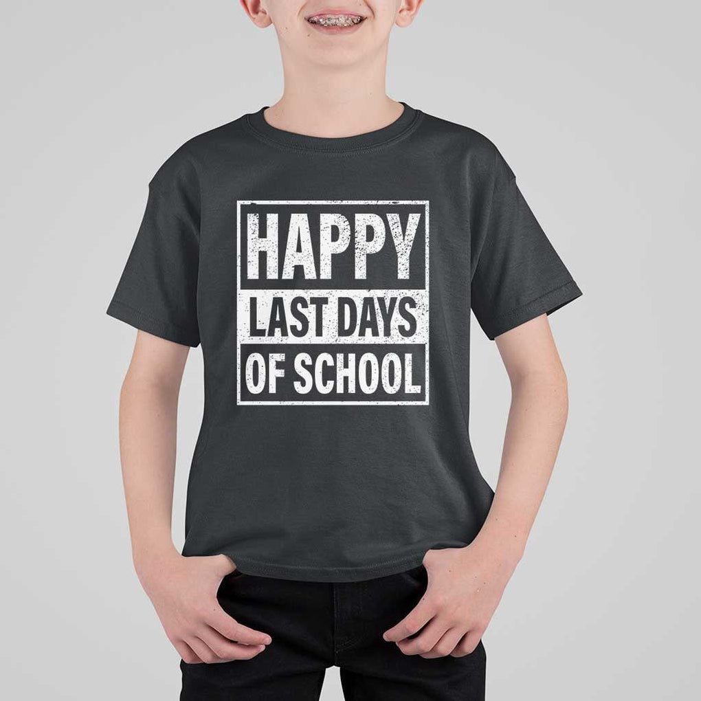 Graduation T Shirt For Kid Happy Last Days Of School Vintage TS11 Black Print Your Wear