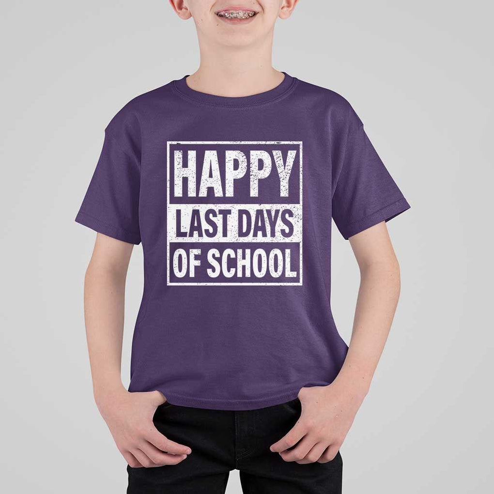 Graduation T Shirt For Kid Happy Last Days Of School Vintage TS11 Purple Print Your Wear
