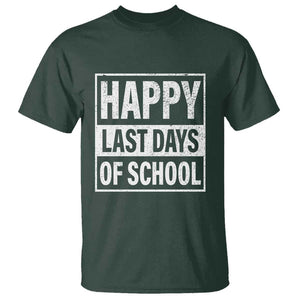 Graduation T Shirt Happy Last Days Of School Vintage TS11 Dark Forest Green Print Your Wear