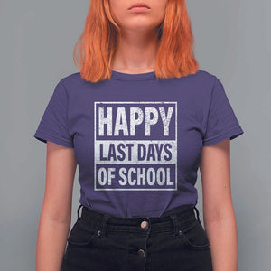 Graduation T Shirt For Women Happy Last Days Of School Vintage TS11 Purple Print Your Wear