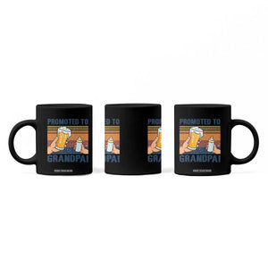 Promoted To Grandpa Coffee Mug Retro Vintage Beer Baby Milk Bottle Funny Father's Day TS11 Print Your Wear