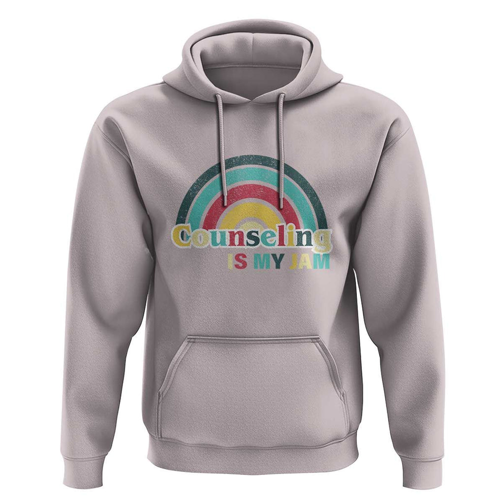 Mental Illness Awareness Hoodie Couseling Is My Jam Retro Groove Rainbow TS11 Ice Gray Print Your Wear