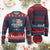 Trump 2028 President Knit Sweatshirt Vintage American Flag Election Campaign TS11 Burgundy Print Your Wear