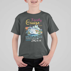 Family Cruise T Shirt For Kid Making Memories 2024 Summer Vacation Party Family Matching TS11 Dark Heather Print Your Wear