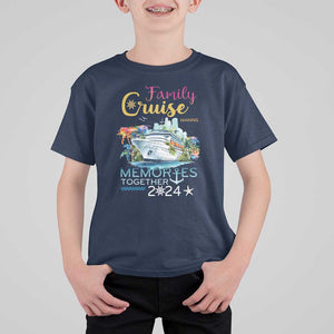 Family Cruise T Shirt For Kid Making Memories 2024 Summer Vacation Party Family Matching TS11 Navy Print Your Wear