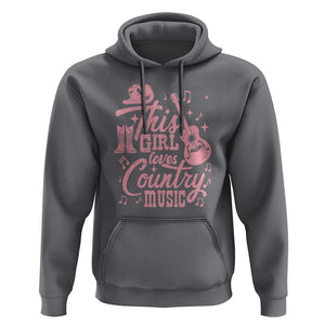 This Girl Loves Country Music Hoodie Cowgirl Hat Pink Boots TS11 Charcoal Print Your Wear