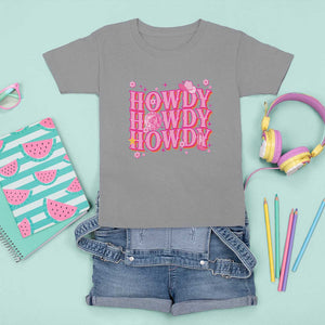 Funny Cowboy T Shirt For Kid Howdy Western Country Pink Retro Disco Ball TS11 Sport Gray Print Your Wear