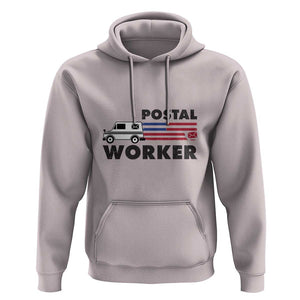 Postal Worker Hoodie USA Flag Patriotic Mailman Mail Lady TS11 Ice Gray Print Your Wear
