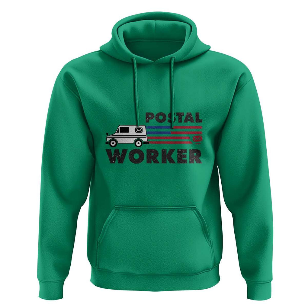 Postal Worker Hoodie USA Flag Patriotic Mailman Mail Lady TS11 Irish Green Print Your Wear