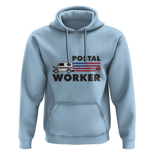 Postal Worker Hoodie USA Flag Patriotic Mailman Mail Lady TS11 Light Blue Print Your Wear