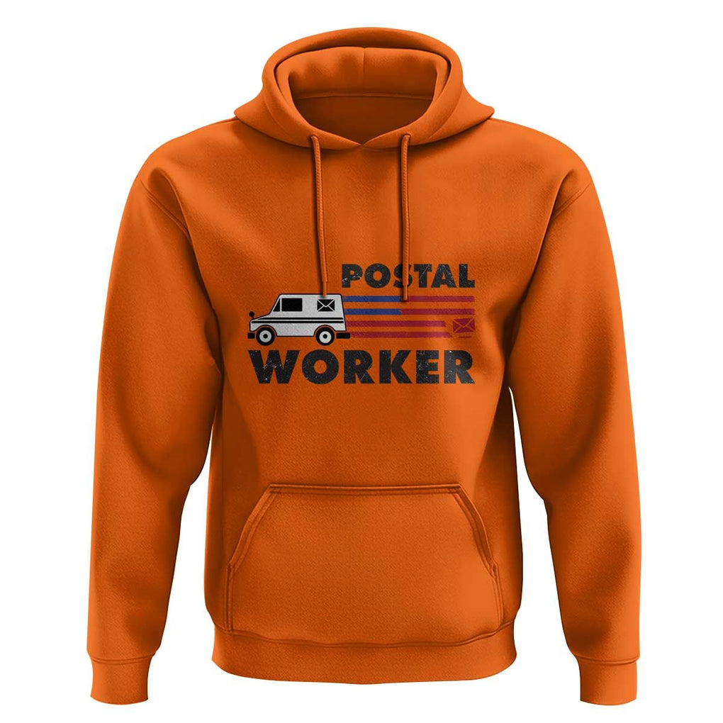 Postal Worker Hoodie USA Flag Patriotic Mailman Mail Lady TS11 Orange Print Your Wear
