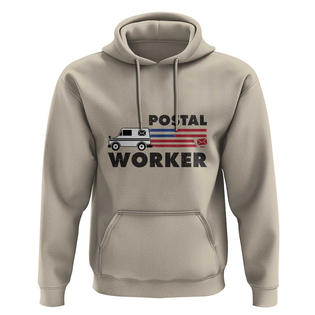 Postal Worker Hoodie USA Flag Patriotic Mailman Mail Lady TS11 Sand Print Your Wear