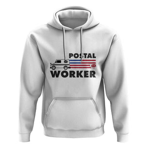 Postal Worker Hoodie USA Flag Patriotic Mailman Mail Lady TS11 White Print Your Wear