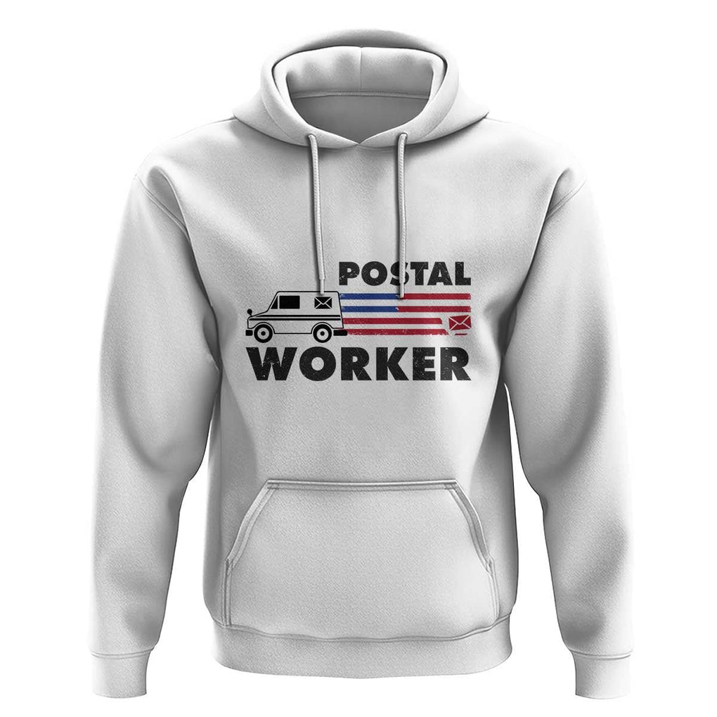 Postal Worker Hoodie USA Flag Patriotic Mailman Mail Lady TS11 White Print Your Wear