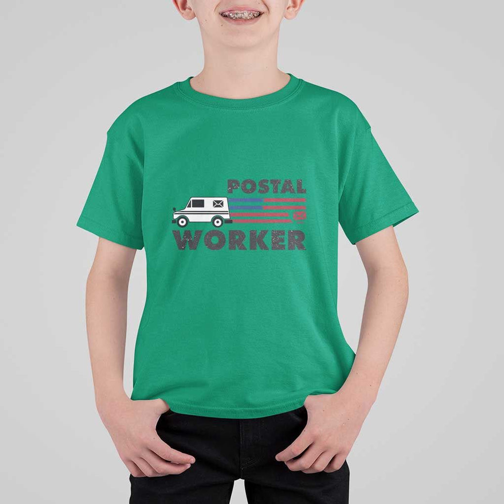 Postal Worker T Shirt For Kid USA Flag Patriotic Mailman Mail Lady TS11 Irish Green Print Your Wear