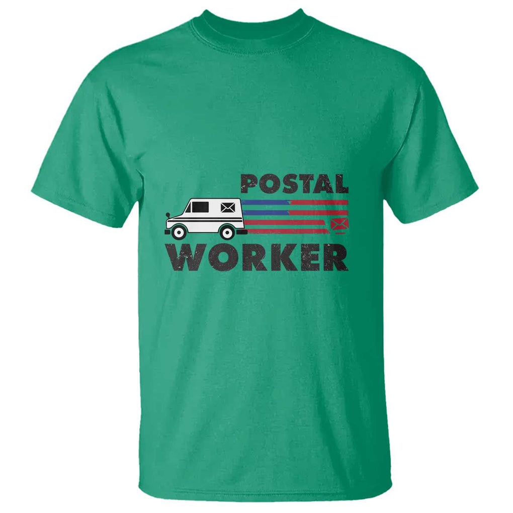 Postal Worker T Shirt USA Flag Patriotic Mailman Mail Lady TS11 Irish Green Print Your Wear