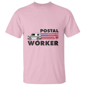 Postal Worker T Shirt USA Flag Patriotic Mailman Mail Lady TS11 Light Pink Print Your Wear
