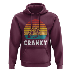 Fishing Lover Hoodie Cranky Vintage Retro Crankbait Fishermen TS11 Maroon Print Your Wear