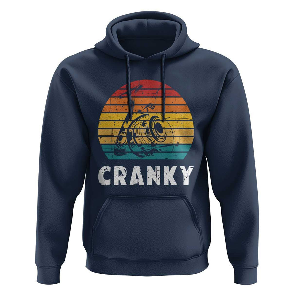 Fishing Lover Hoodie Cranky Vintage Retro Crankbait Fishermen TS11 Navy Print Your Wear