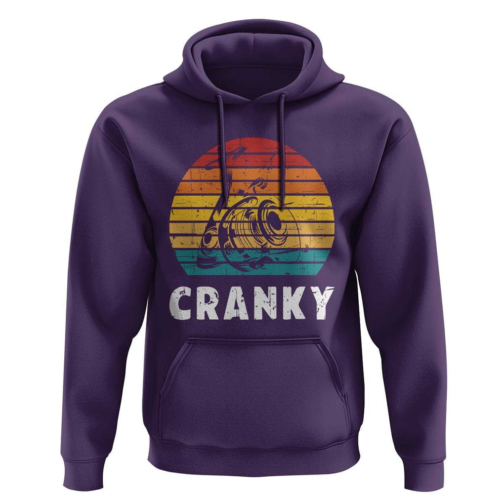 Fishing Lover Hoodie Cranky Vintage Retro Crankbait Fishermen TS11 Purple Print Your Wear