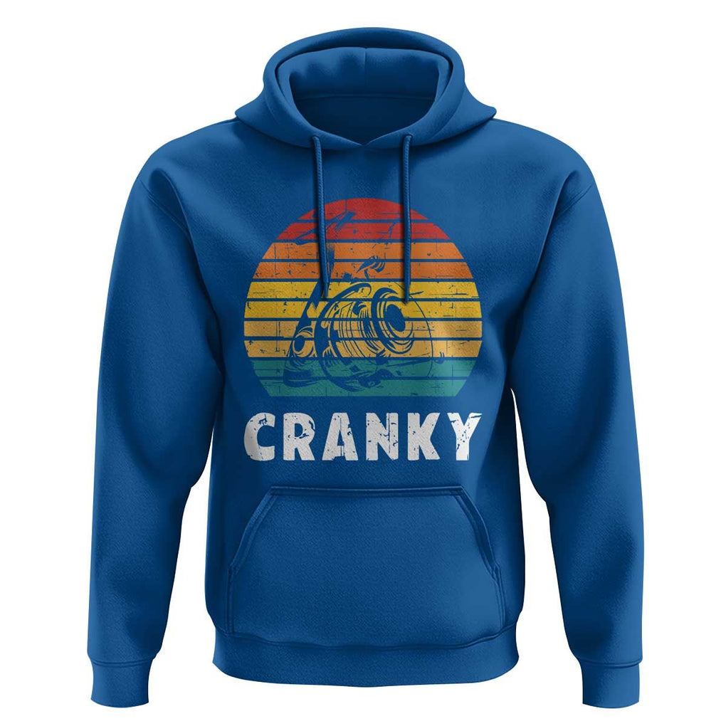 Fishing Lover Hoodie Cranky Vintage Retro Crankbait Fishermen TS11 Royal Blue Print Your Wear