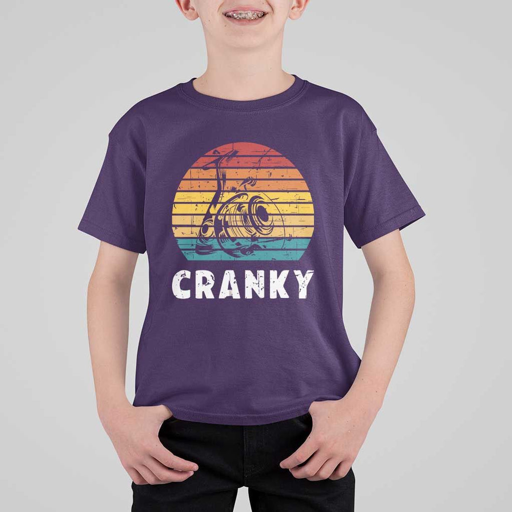 Fishing Lover T Shirt For Kid Cranky Vintage Retro Crankbait Fishermen TS11 Purple Print Your Wear