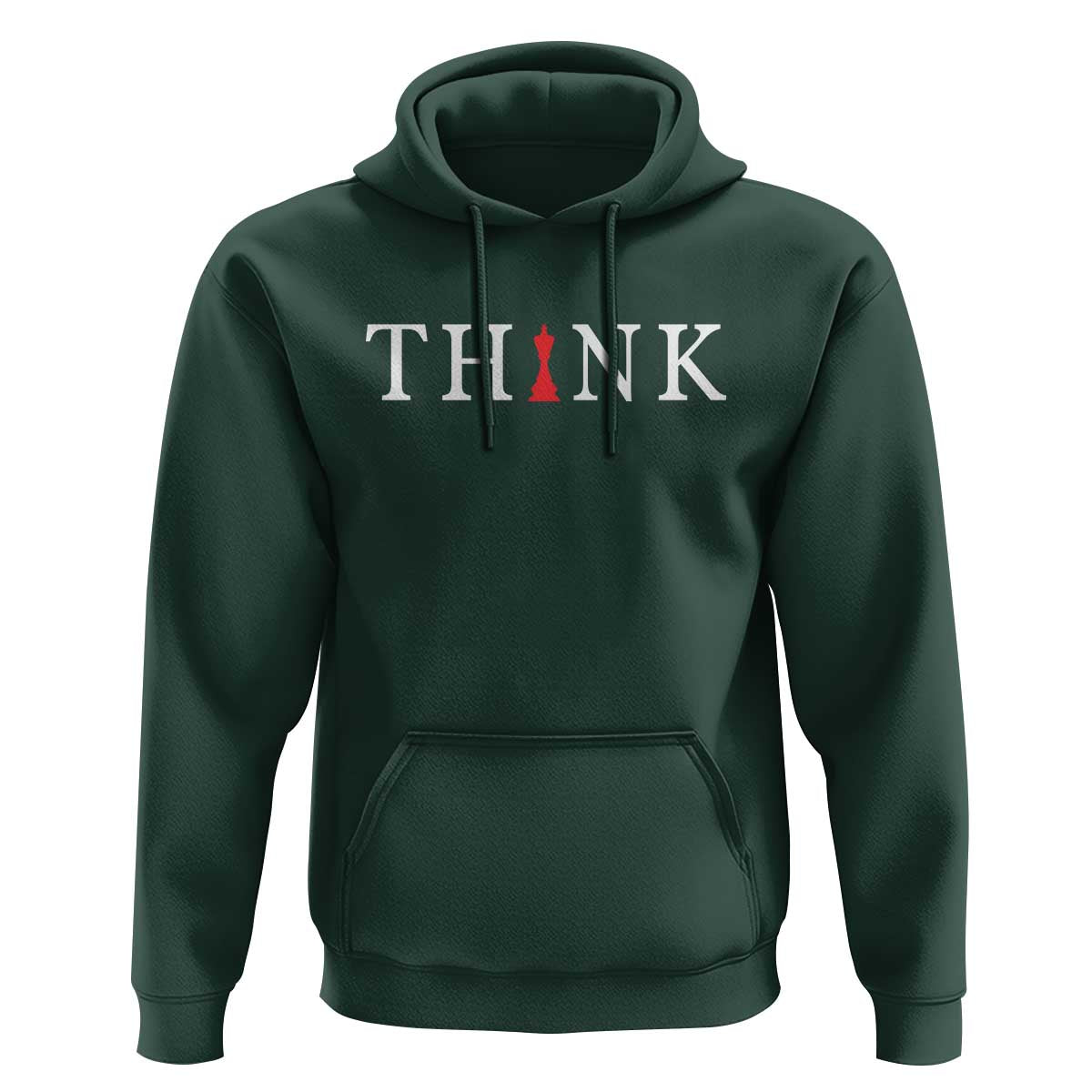 Chess Player Hoodie Think Vintage Master Player TS11 Dark Forest Green Print Your Wear