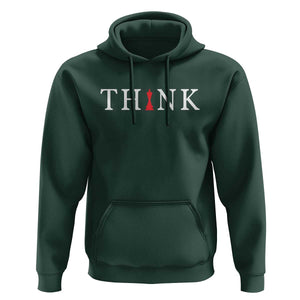 Chess Player Hoodie Think Vintage Master Player TS11 Dark Forest Green Print Your Wear