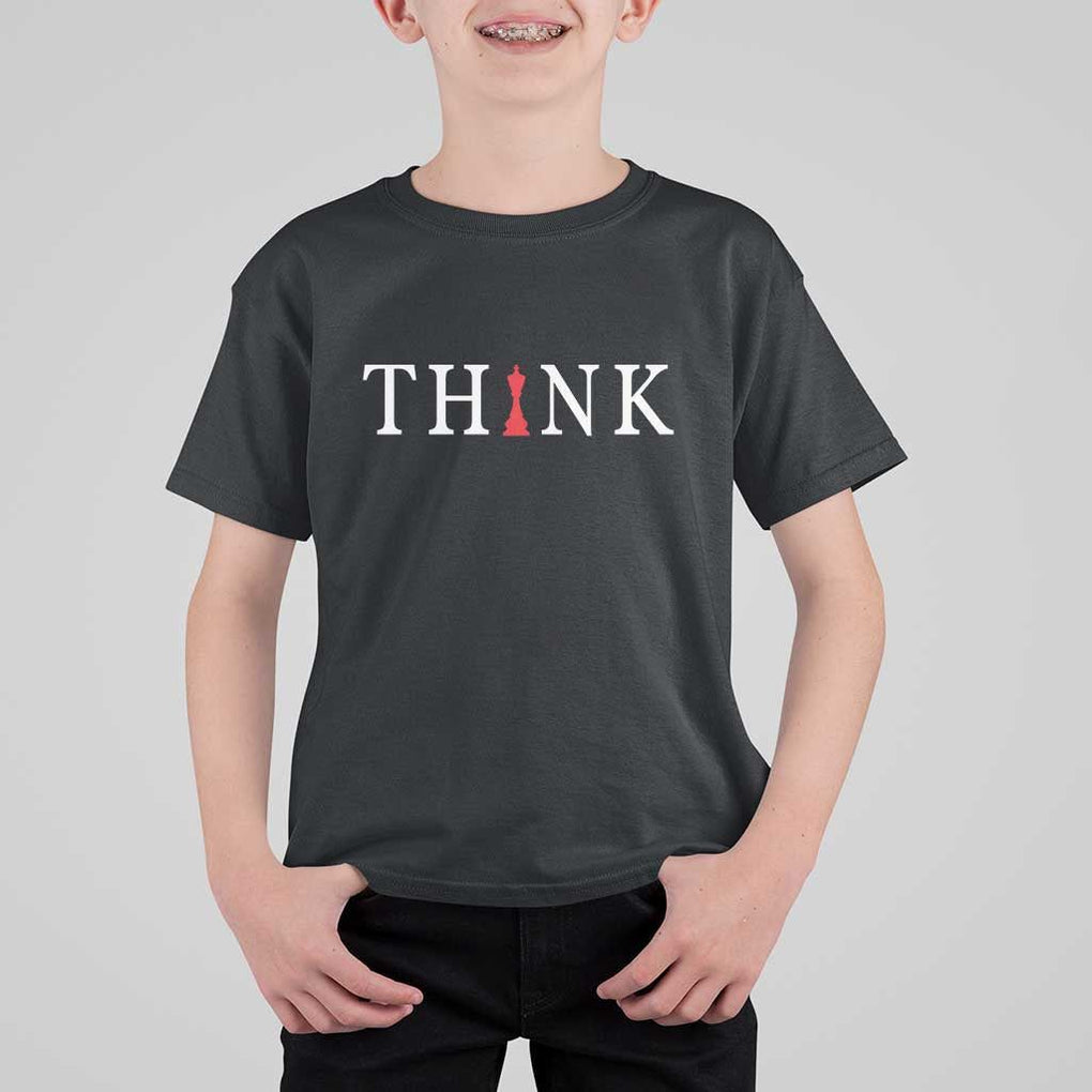 Chess Player T Shirt For Kid Think Vintage Master Player TS11 Black Print Your Wear