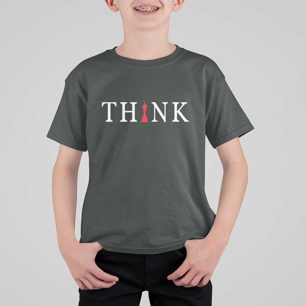 Chess Player T Shirt For Kid Think Vintage Master Player TS11 Dark Heather Print Your Wear