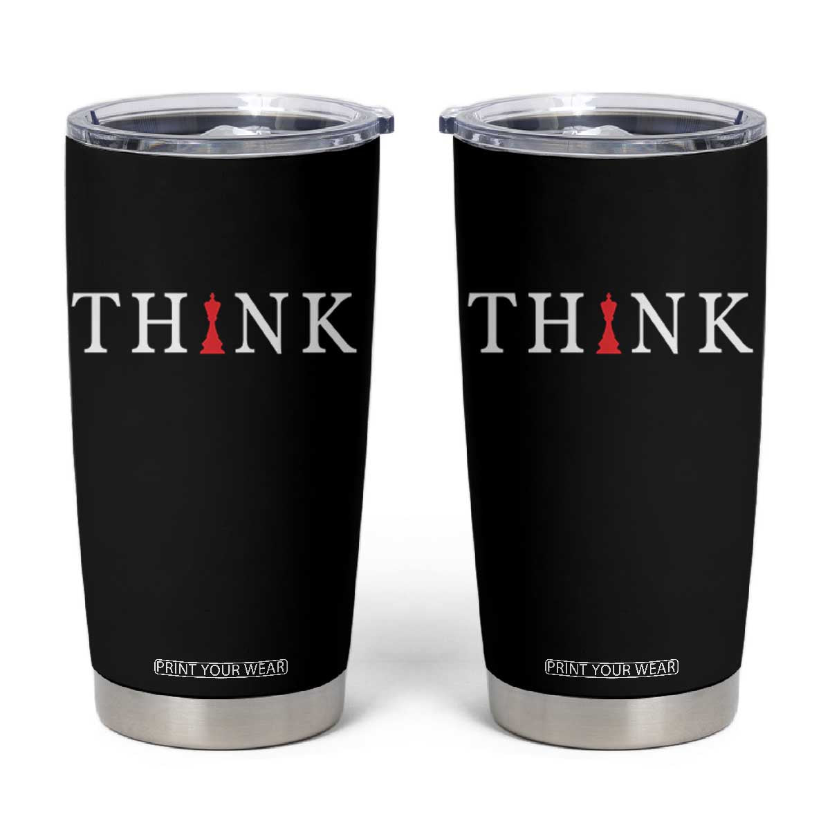 Chess Player Tumbler Cup Think Vintage Master Player TS11 Black Print Your Wear