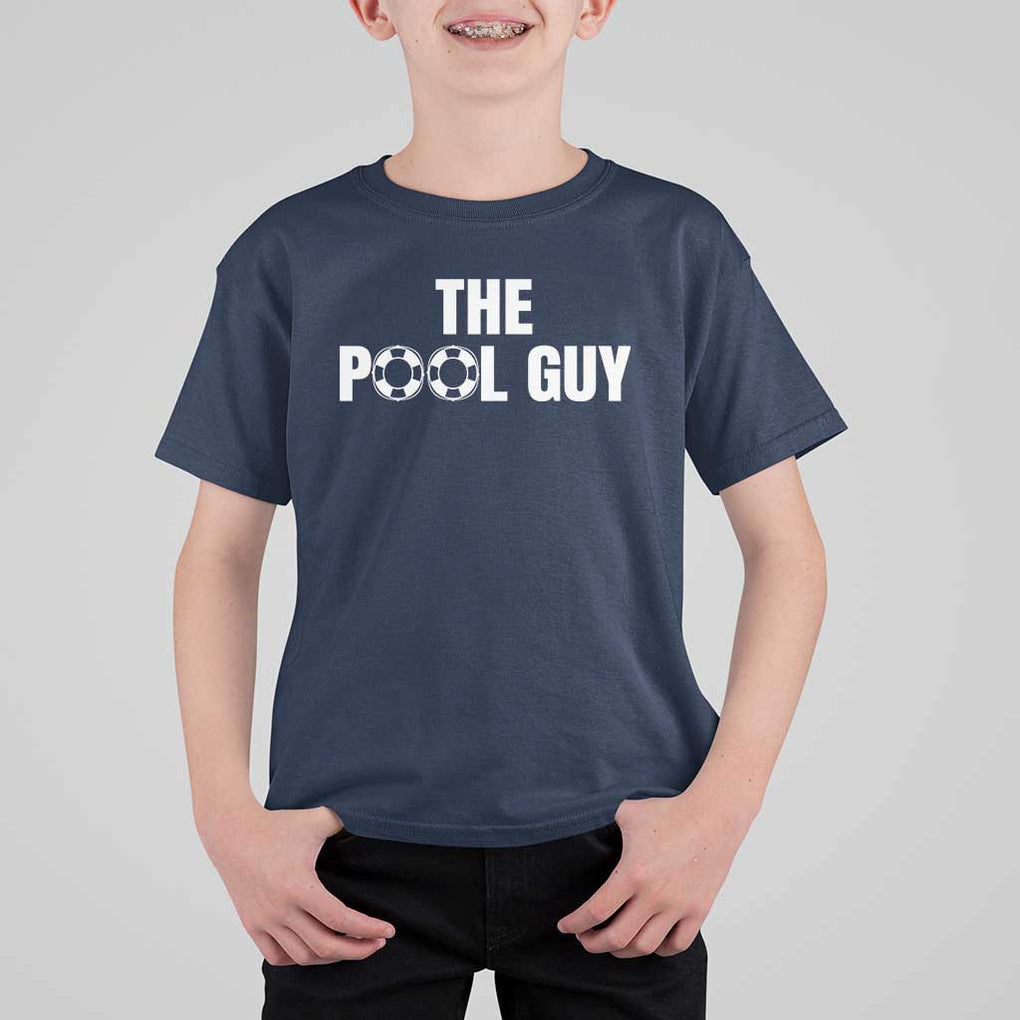 Funny Swimming Lover T Shirt For Kid The Pool Guy Expert TS11 Navy Print Your Wear