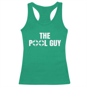 Funny Swimming Lover Racerback Tank Top The Pool Guy Expert TS11 Irish Green Print Your Wear