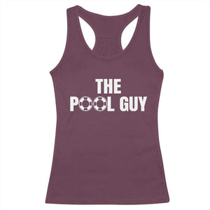 Funny Swimming Lover Racerback Tank Top The Pool Guy Expert TS11 Maroon Print Your Wear