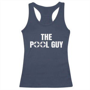 Funny Swimming Lover Racerback Tank Top The Pool Guy Expert TS11 Navy Print Your Wear