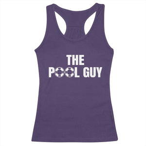Funny Swimming Lover Racerback Tank Top The Pool Guy Expert TS11 Purple Print Your Wear